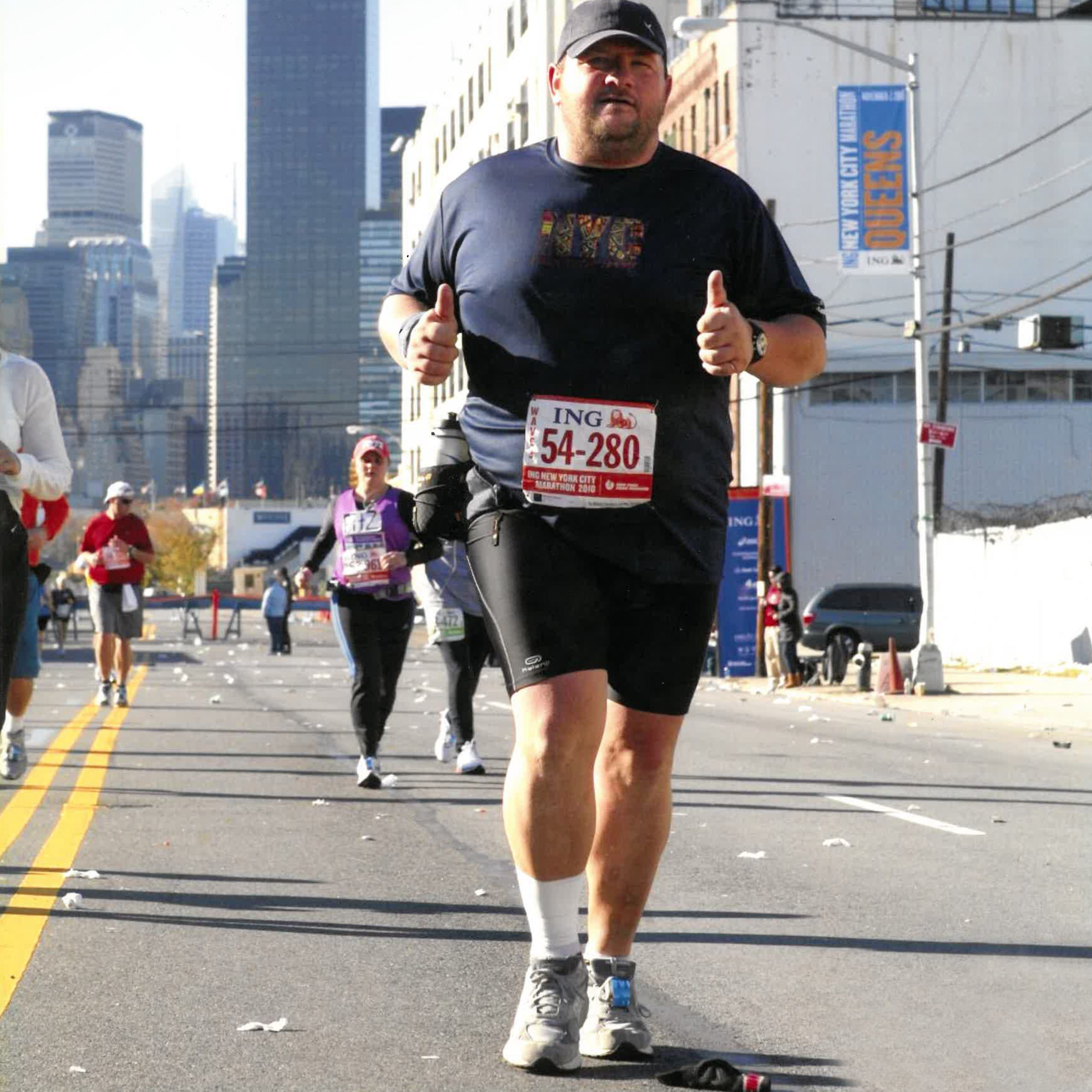Vincent Machet en course sur le Marathon de New York