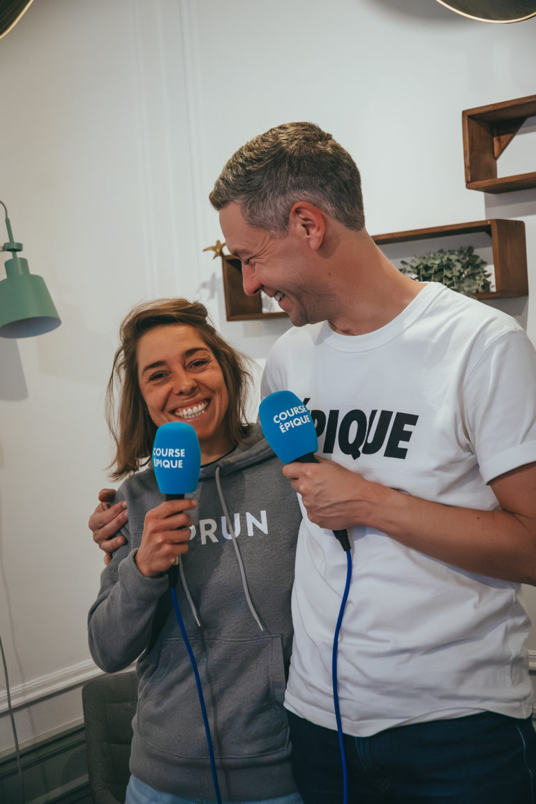 Blandine et Guillaume lors de l'enregistrement de l'épisode à Paris, le 21 novembre 2024