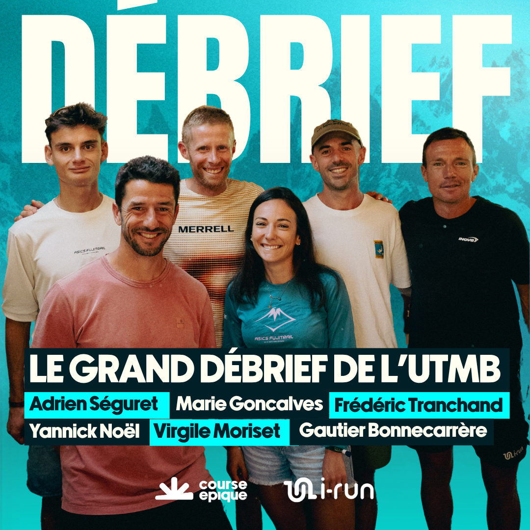 Visuel épisode débrief UTMB 2026 pour course épique